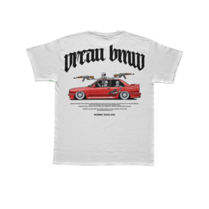 Tricou Alb Oversized - E30 "MOBBIN"